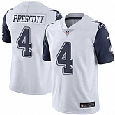 Nike Men & Women & Youth Cowboys 4 Dak Prescott White Color Rush Limited Jersey,baseball caps,new era cap wholesale,wholesale hats